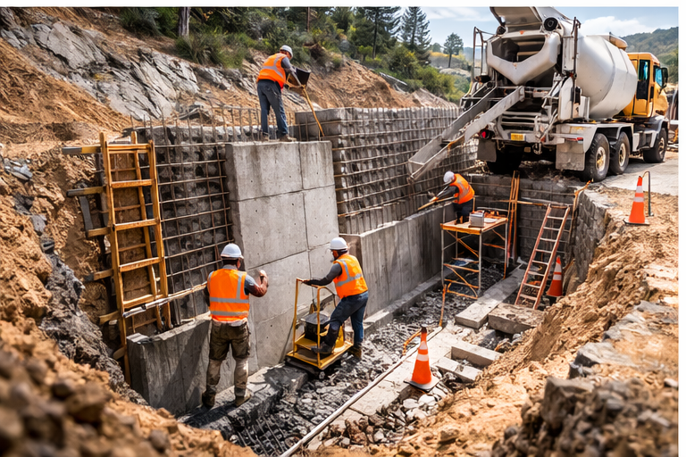 Retaining wall contractor los angeles