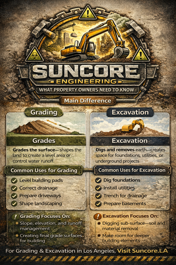 Grading vs. Excavation
