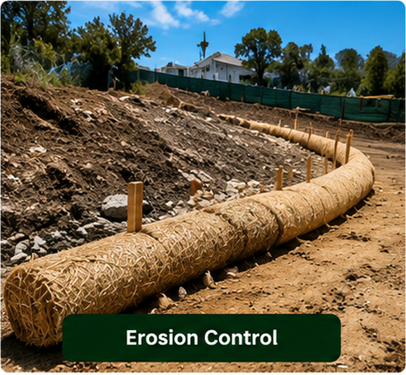 Erosion control after wildfire debris removal