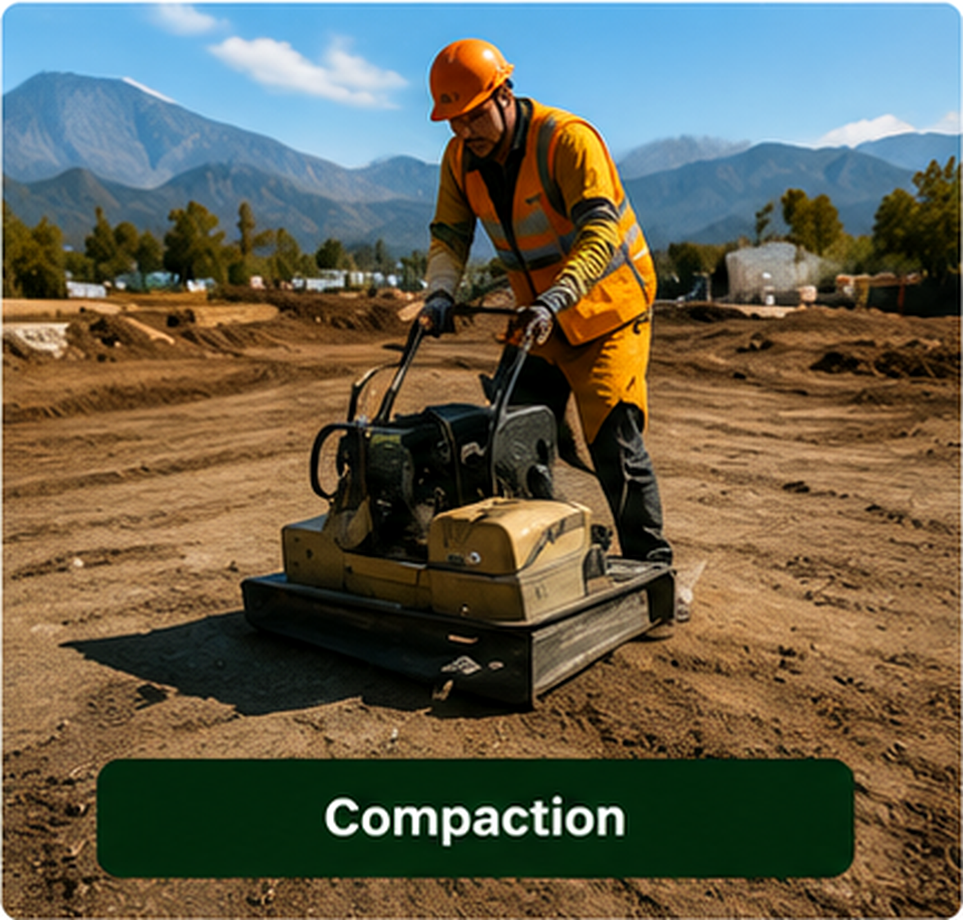 Soil compaction for rebuild site