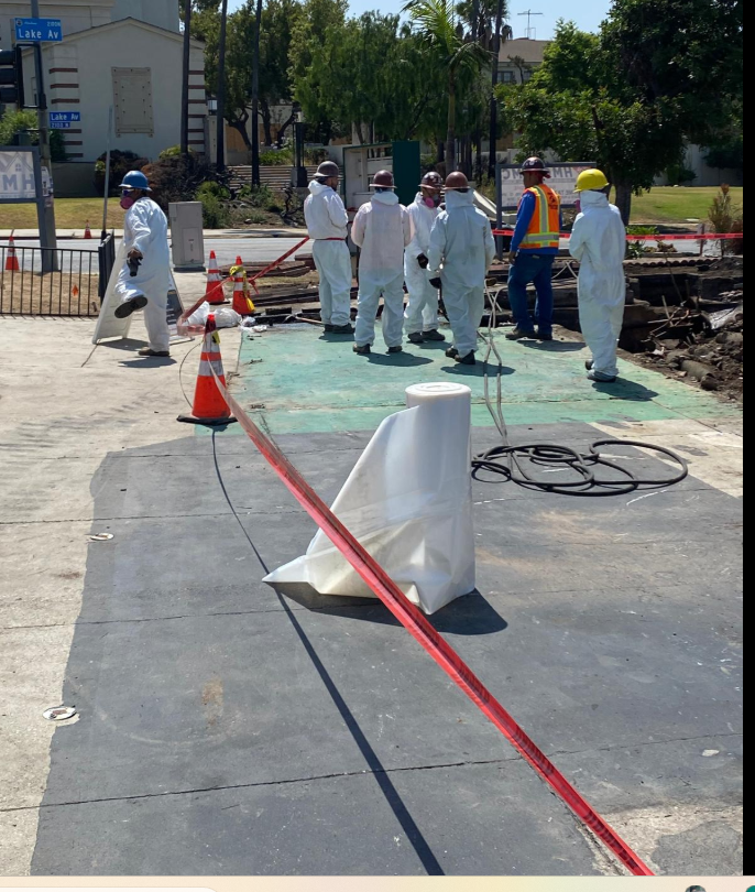 Commercial paving project in Los Angeles
