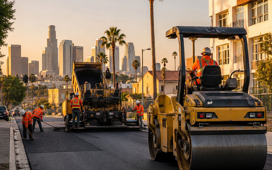 Asphalt paving contractor Los Angeles
