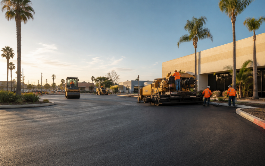 Parking lot paving in Los Angeles