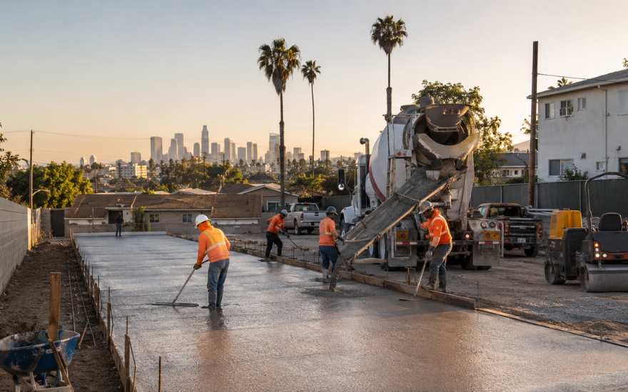 Concrete paving service