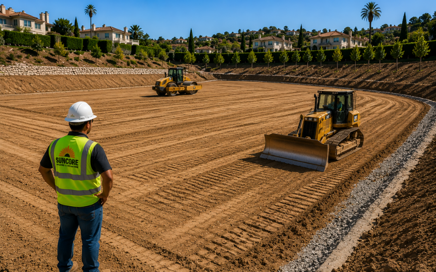 Building pad preparation in Los Angeles