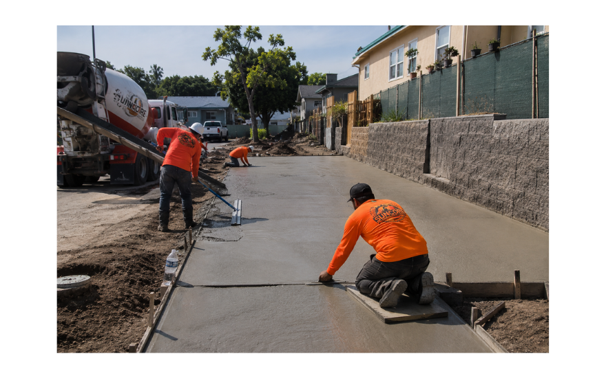 Concrete paving project