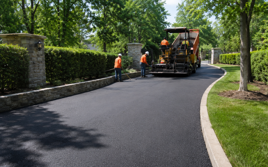 Private road paving