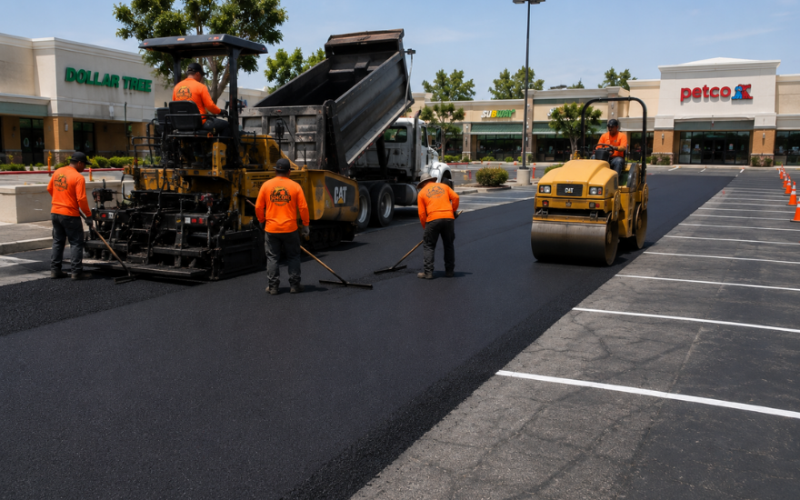 Parking lot paving project