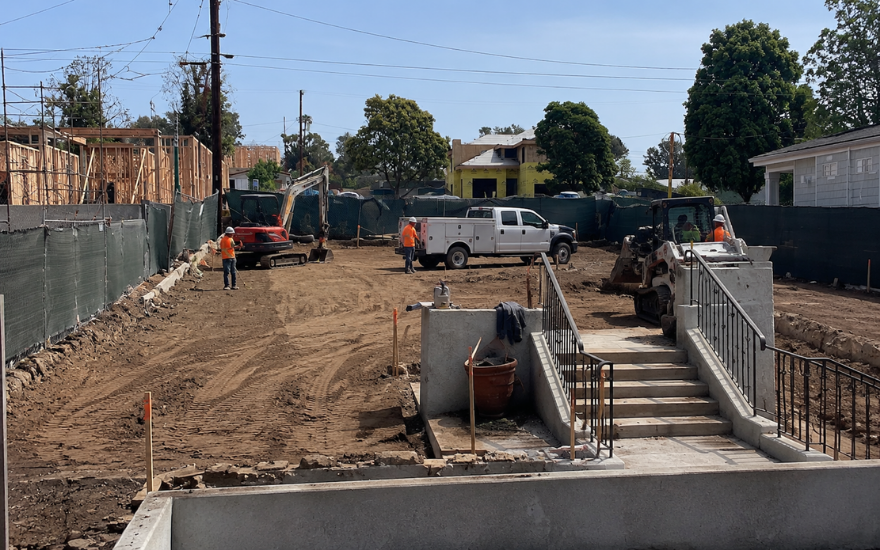 Rebuilding site preparation in Altadena