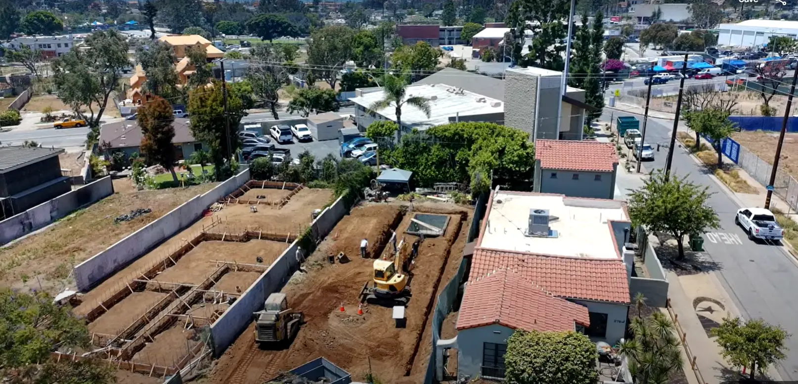 Concrete ramp formwork before concrete placement