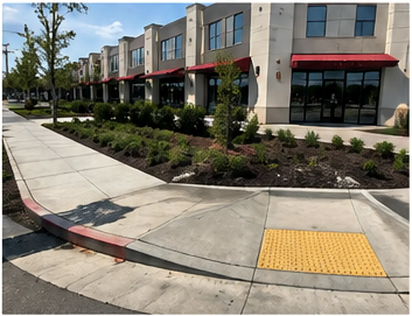 Commercial property sidewalk and concrete access improvements in Los Angeles