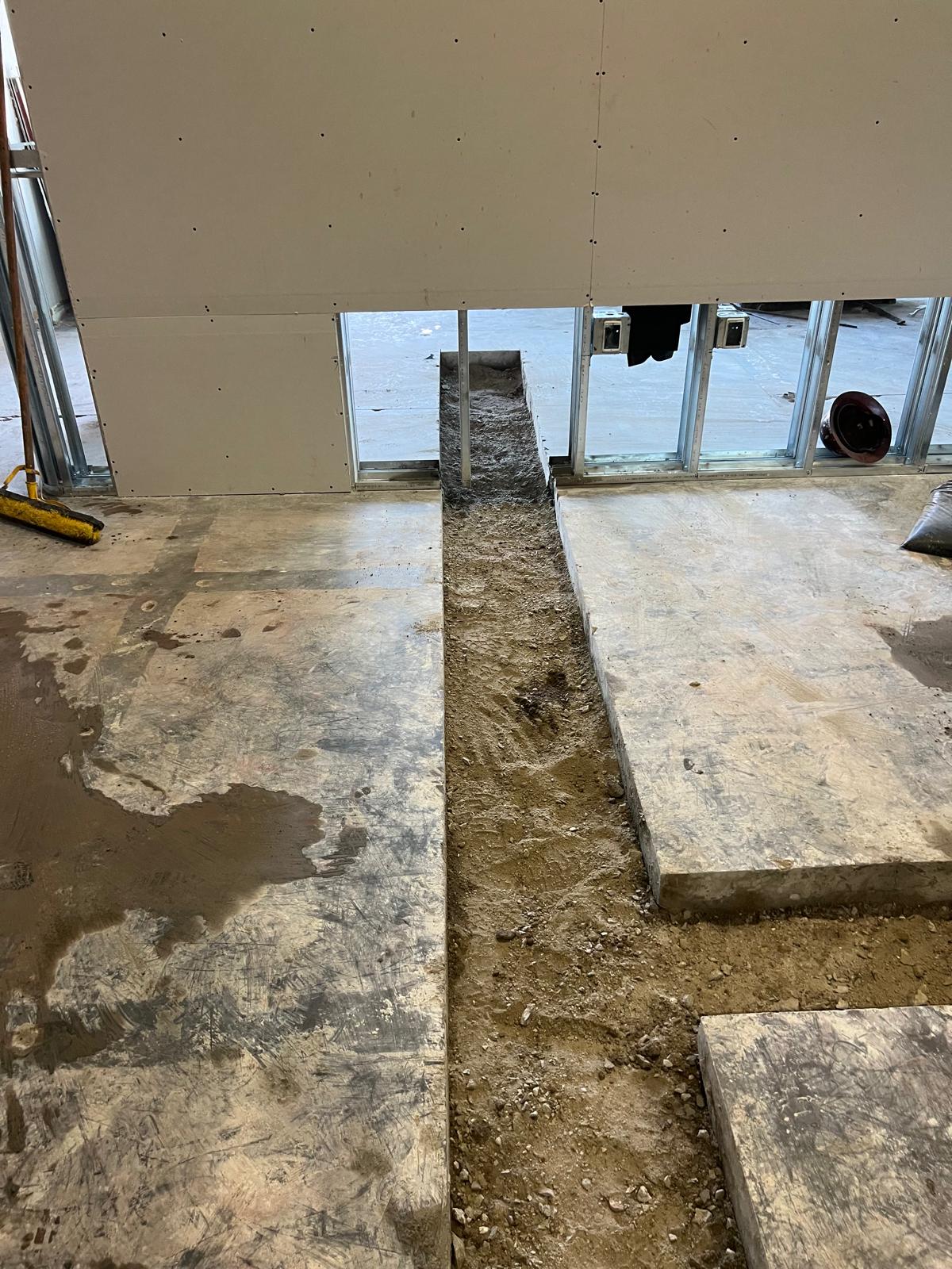 Slab cutting and trenching project Los Angeles